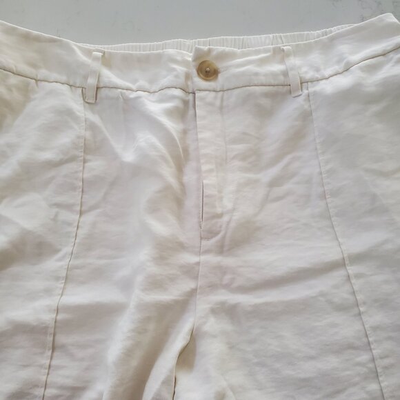 A New Day Off White Cuffed Ankle Trouser Pants with Back Elastic Waistband  16R - Picture 2 of 9
